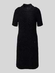 Knielanges Kleid mit Alpaka-Anteil und Pailettenbesatz von Marc Cain - 36