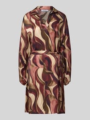 Mini-jurk van Viscose met Strikceintuur Model 'Be44atricee' van ZABAIONE Bordeaux - 10