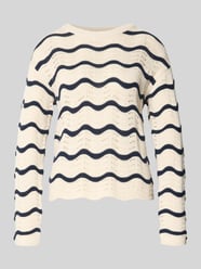 regular fit trui in brei-look model 'Wave' van VILA - 16