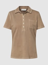 Poloshirt met borstzak van Marc O'Polo Bruin - 26