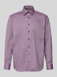 Comfort fit zakelijk overhemd van katoen met kentkraag van ETERNA - 10