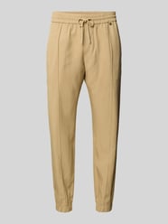 Loose fit stoffen broek van Mix van lyocell en linnen van Antony Morato Beige - 1