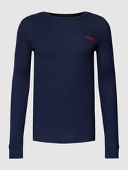 Longsleeve mit Strukturmuster Modell 'WAFFLE' von Polo Ralph Lauren Underwear Blau - 17