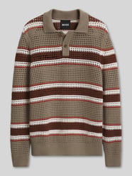 Pullover aus Schurwolle mit Polokragen Modell 'C-Fincenzo' von BOSS Beige - 34