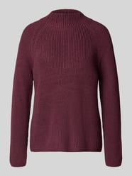 Strickpullover mit Stehkragen von monari Bordeaux - 35