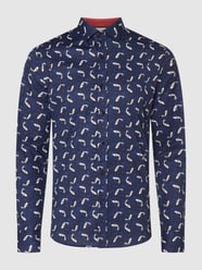 Regular fit vrijetijdsoverhemd met stretch  van A Fish Named Fred Blauw - 23