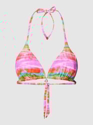 Top bikini z nadrukiem na całej powierzchni model ‘RICO’ od Banana Moon Fuksjowy - 12