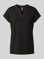 T-shirt z dekoltem w serek model ‘DERBY’ od Soyaconcept - 31