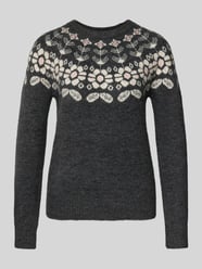 Sweter z dzianiny o kroju regular fit z dodatkiem wełny model ‘SIMONE’ od Vero Moda - 3