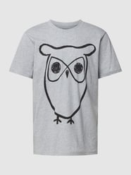 T-Shirt mit Motiv-Print von Knowledge Cotton Apparel Grau / Schwarz - 6