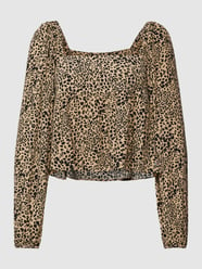 Korte blouse met dierenprint van Tommy Jeans Bruin - 12