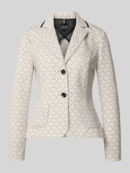 Slim Fit Blazer mit aufgesetzten Taschen und Knopfverschluss von Marc Cain Beige - 6