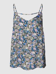 Trägertop aus reiner Viskose mit Allover-Muster von Only Blau - 35