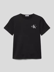 T-shirt met labelprint van Calvin Klein Jeans Zwart - 27