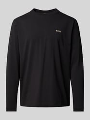 Longsleeve mit Label-Print von BOSS Green Schwarz - 25