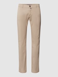 Stoffen broek met labeldetails, model 'Futureflex' van Pierre Cardin Wit - 12