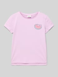 T-shirt o kroju regular fit z czystej bawełny od s.Oliver RED LABEL - 4