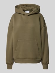 Hoodie mit Label-Stitching und Känguru-Tasche von Review - 10