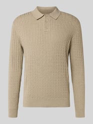 Sweter z dzianiny z kołnierzykiem polo od MCNEAL - 44