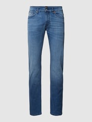 Slim Fit Jeans mit Label-Patch Modell 'Delaware' von BOSS Orange Blau - 9