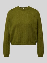 sweter o kroju regular fit z prążkowanymi ściągaczami na rękawach model 'ADA' od PIECES - 15