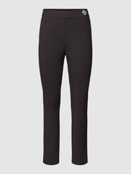 Stoffhose mit Label-Detail von Marc Cain Grau / Schwarz - 11