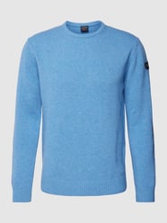 Strickpullover mit Label-Patch von Paul & Shark Blau - 29