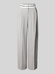 Wide Leg Stoffhose mit Bundfalten von Marc Cain Grau - 3