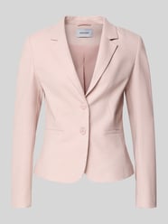 Żakiet o kroju slim fit z kołnierzem z połami od MORE & MORE Fuksjowy - 5