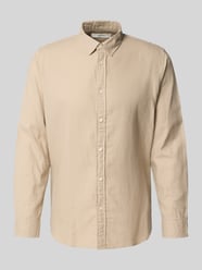 Slim fit vrijetijdsoverhemd van puur katoen, model 'SLIMOWEN' van SELECTED HOMME Beige - 33
