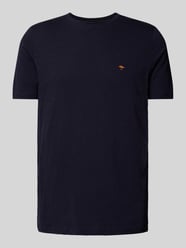 T-Shirt mit Label-Stitching von Fynch-Hatton Blau - 20