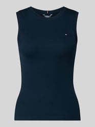LEYSHE Design tanktop voor dames, zomer, met geïntegreerde beha, cut-out beha, hemd voor dames, met cups, slimfit, mouwloos geribbeld shirt, wit, M