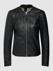 Lederjacke mit seitlichen Eingrifftaschen von Gipsy Schwarz - 43