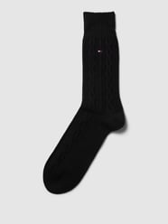 Socken mit Zopfmuster Modell 'CABLE' von Tommy Hilfiger Schwarz - 22