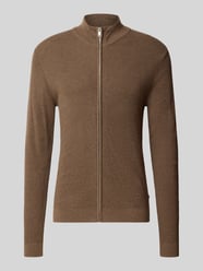 Slim Fit Strickjacke aus Baumwoll-Mix Modell 'lagoon' von Matinique Beige - 15