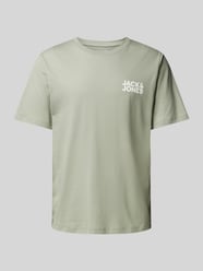 T-shirt met labelprint, model 'ECORP' van Jack & Jones Groen - 44