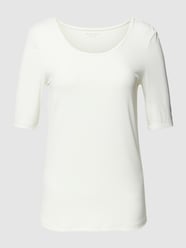 T-shirt met geribde ronde hals van Christian Berg Woman Wit - 36