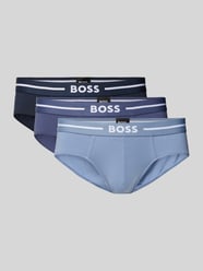 Slip mit elastischem Logo-Bund im 3er-Pack von BOSS Blau - 21