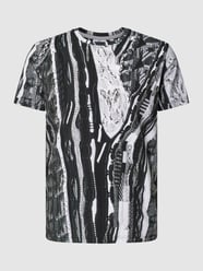 T-shirt we wzory na całej powierzchni od CARLO COLUCCI Czarny - 8