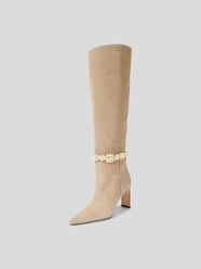 Stiefeletten mit Zierperlenbesatz von Custommade Beige - 10
