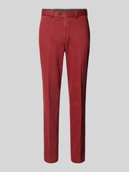 Slim Fit Chino mit Bügelfalten Modell 'PEAKER' von Hiltl Rot - 31