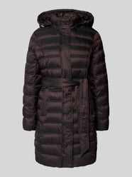 Gewatteerde lange jas met tailleband, model 'Longline' van MICHAEL Michael Kors - 39