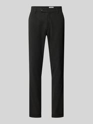 Slim fit stoffen broek met achterzakken, model 'MARCO CONNOR' van Jack & Jones Grijs / zwart - 25