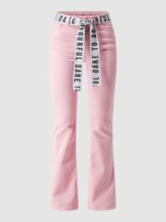 Schlaghose mit Label-Patch Modell 'Kate' von POM Amsterdam Rosa - 5
