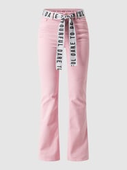 Schlaghose mit Label-Patch Modell 'Kate' von POM Amsterdam Pink - 14