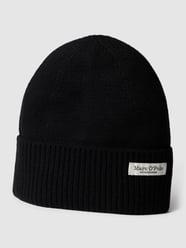 Beanie mit Label-Detail von Marc O'Polo Grau / Schwarz - 30