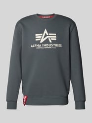 'BASIC SWEATER' mit Logo-Print  von Alpha Industries Grau - 43