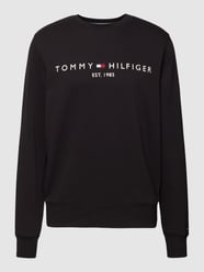 Sweatshirt mit Label-Stitching Modell 'TOMMY LOGO SWEAT' von Tommy Hilfiger Schwarz - 13