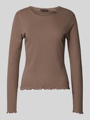 Longsleeve mit Rundhalsausschnitt Modell 'CARLOTTA' von Only Braun - 5