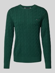 Strickpullover mit Zopfmuster von Tommy Hilfiger Grün - 19